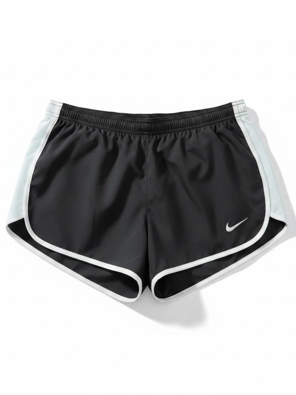 Nike Dri-FIT Athletic Running Shorts Black White Grey Women's Size L
